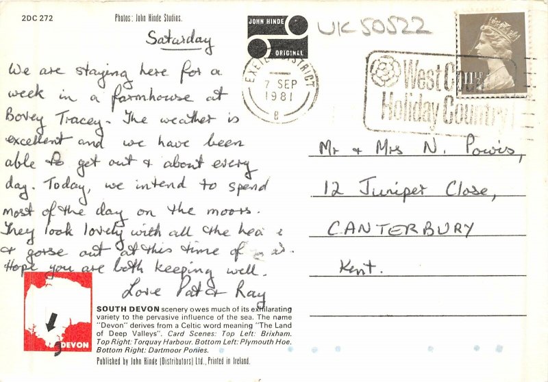 uk50522 greetings from south devon uk