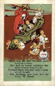 There was and Old Woman Nursery Rhyme postal used unknown 