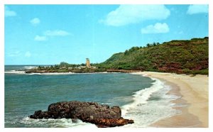 Waimea Bay known for gigantic waves when surf is up Oahu Hawaii Postcard