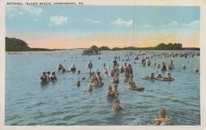 Postcard Bathing Beach Harrisburg PA