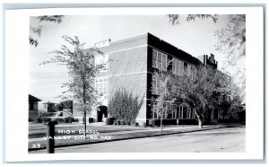 Valley City North Dakota ND Postcard High School c1950's RPPC Photo Vintage