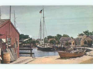 Pre-1980 BOAT SCENE Mystic - Near Groton & Stonington Connecticut CT AF3961