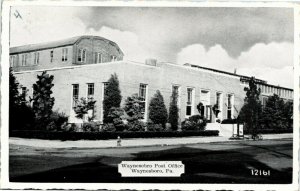 Postcard PA Franklin County Waynesboro Post Office Water Hydrant 1940s F30