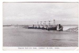 Sqaw Rapids Dam, EB Campbell Hydroelectric, Carrot River SK, RP Postcard RPPC #3