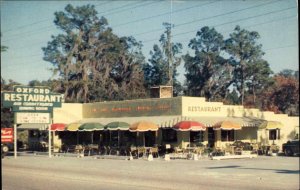 Silver Springs Florida FL Oxford Inn Restaurant Umbrellas Vintage Postcard