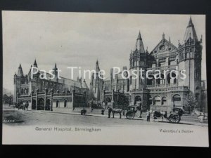 Warwickshire BIRMINGHAM General Hospital showing Pony & Trap c1902 by Valentine