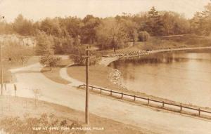 Middlesex Fells Massachusetts Road by Spot Pond Real Photo Postcard J74665