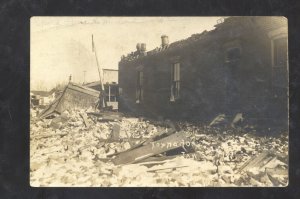 RPPC LA MONTE MISSOURI 1909 TORNADO DAMAGE DOWNTOWN REAL PHOTO POSTCARD