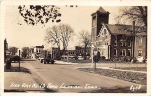 Clarion Iowa~Highway No 10~Central Avenue~Wright Co Court House~1942 RPPC