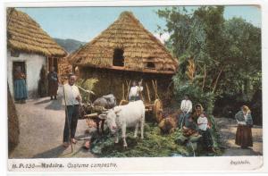 Costume Campestre Peasant Life Madeira Portugal 1910c postcard