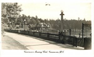 Postcard RPPC Photo 1940s Canada BC Vancouver Rowing Club 22-12742