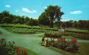 Postcard Deering Oaks Largest Park Immortalized By Henry Wadsworth Portland ME