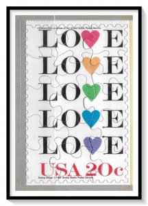 USPS 1984 Love Jigsaw Puzzle & Postcard