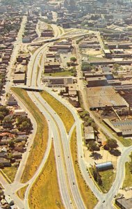 Syracuse, NY New York  ROUTE 81 FREEWAY & CITY Aerial View 1965 Chrome Postcard