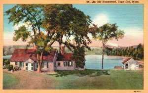 Vintage Postcard An Old Homestead Home-Like Villages Cape Cod Massachusetts MA