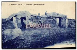 Old Postcard Dolmen Megalith Pornic Megalithes Allees covered