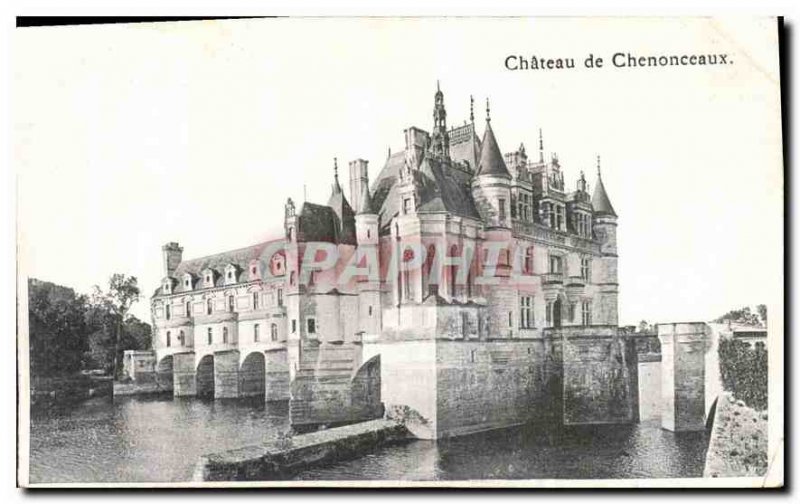 Postcard Old Chateau Chenonceaux