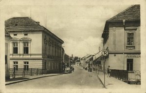 czech, KOSTELEC nad Labem, Husova ulice (1946) RPPC Postcard