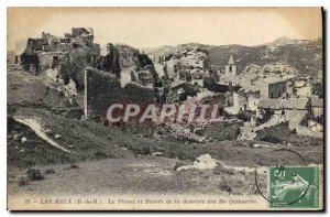 Old Postcard Les Baux Planet and ruins of the residence of De Quiqueran