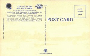 Burnside Kentucky 1940s Postcard 7 Gables Motel & Restuarant