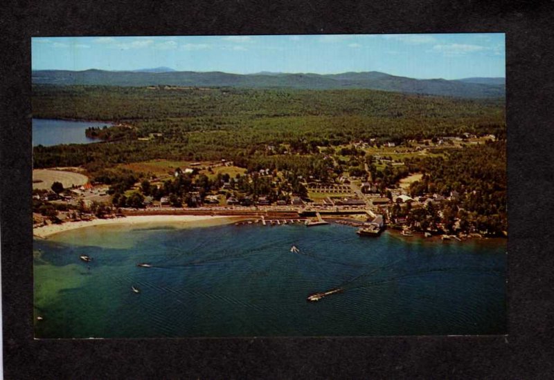 NH Aerial View Weirs Beach Lake Winnipesaukee New Hampshire Postcard