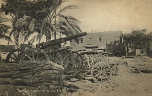 PC CPA IRAQ, BASRA, TURKISH CAPTURED GUNS, VINTAGE POSTCARD (b16259)