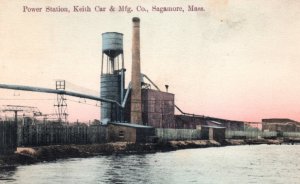 Sagamore MA Massachusetts Keith Railroad Car Factory Power Station Postcard