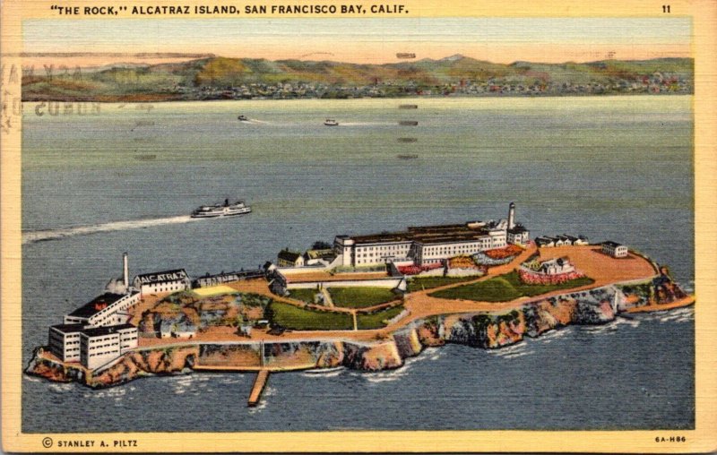 California San Francisco Bay Alcatraz Island The Rock 1947