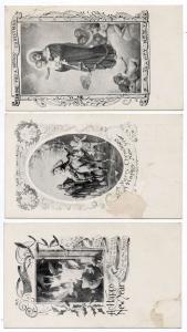 Group of 5 Christmas Greetings Religious Private Mail Antique Postcards J80822