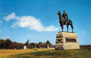 Chrome Era, Civil War,  Gettysburg Gen Meade Memorial, Old Postcard
