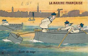 French army military humor comic caricature military french navy rowing lesson