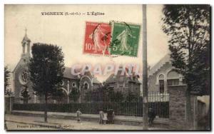 Old Postcard Vigneux L & # 39Eglise