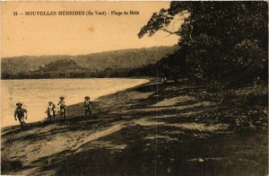 PC CPA NEW HEBRIDES, PACIFIC, ILE VATÉ, PLAGE DE MÉLÉ, Postcard (b19191)