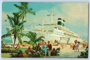 Jamaica Postcard Grace Line New Santa Rosa New Santa Paula c1950’s Posted