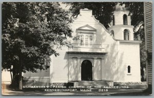 KENNEBUNKPORT ME CHURCH VINTAGE REAL PHOTO POSTCARD RPPC