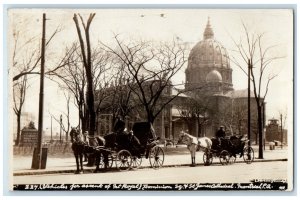 1932 Dominion Square & St. James Cathedral Montreal Canada RPPC Photo Postcard