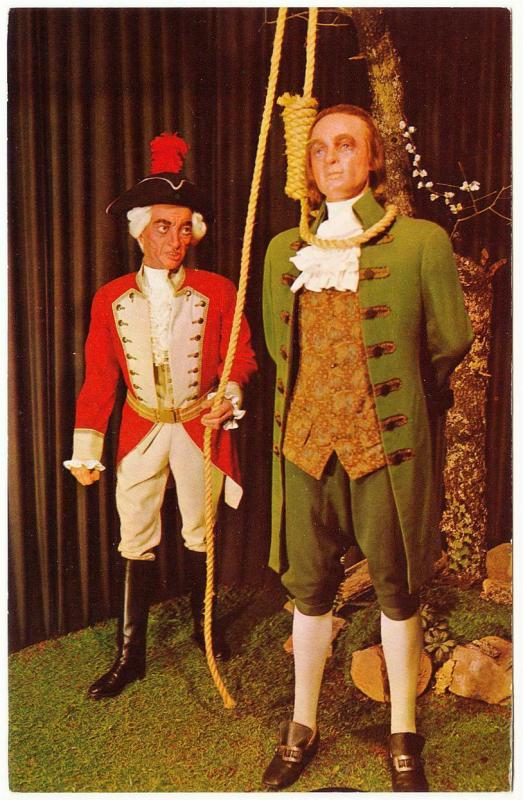 Nathan Hale Execution One Life to Give Gatlinburg Wax Museum Postcard 1950s