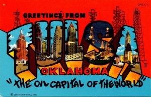 Oklahome Tulsa Greetings From The Oil Capital Of The World