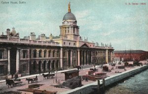 Vintage Postcard 1900's Custom House Dublin Ireland