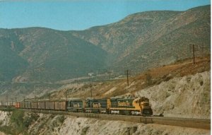 Santa Fe U36C Blasts Up Cajon Pass By Blue Cut California 24 Aug 1974 Postcard