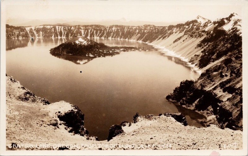 Crater Lake OR Oregon Unused Ralph Eddy RPPC Postcard H22