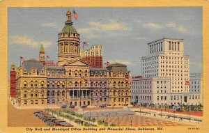 City Hall, Municipal Office Building, Memorial Plaza Baltimore, Maryland MD