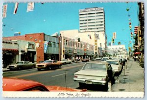 Los Angeles California Postcard Little Tokyo Downtown Classic Cars 1960 Unposted