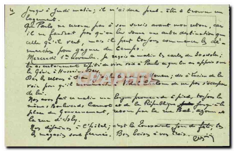 Algiers Old Postcard Pavilion coup d & # 39eventail