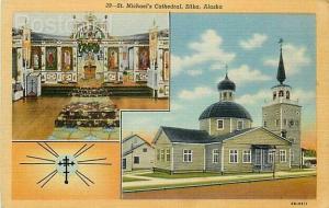 AK, Sitka, Alaska, Saint Michael  Cathedral, Curteich No. 2B-H311