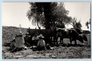 Huejotzingo Puebla Mexico Postcard Rancheros c1910 Antique RPPC Photo