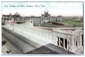 c1910's City College & New Stadium Building View New York City New York Postcard