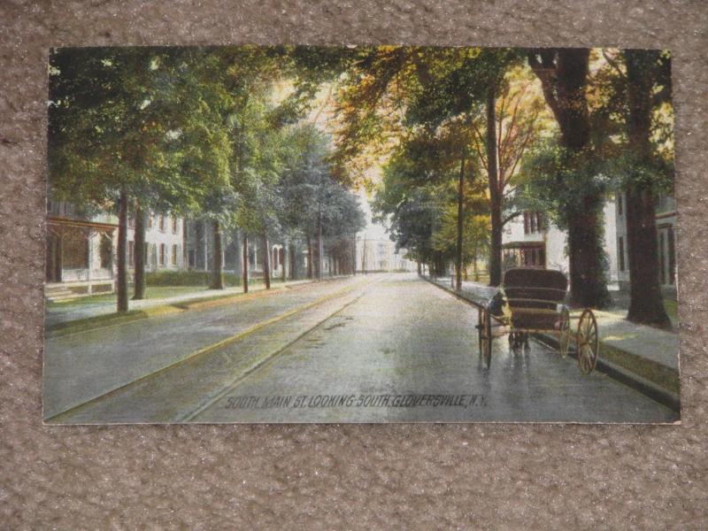 South Main St. Looking South, Gloversville, N.Y., unused vintage card