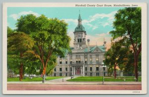 Marshalltown Iowa~Marshall County Courthouse~Vintage Postcard