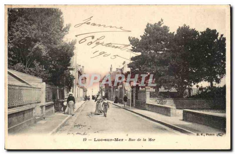 Luc sur Mer Old Postcard Sea Street